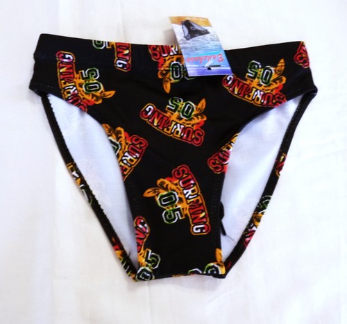 Badehose schwarz mit bunten